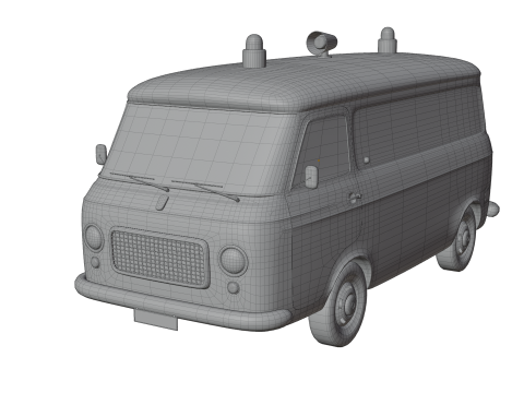 Realistic Vintage Vans High-Detail Game-Ready Render Asset Collection Model 3D
