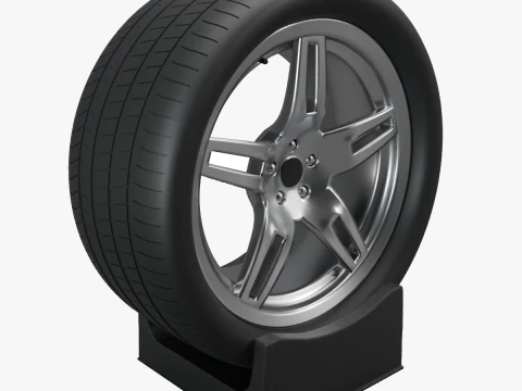 リアルな車のホイール - 無料アセット 3Dモデル