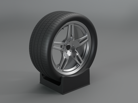 Realistic Car Wheel - Free Asset Model 3D
