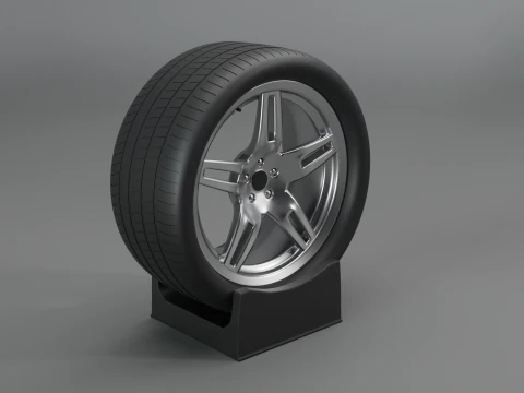 Realistic Car Wheel - Free Asset 3D Model