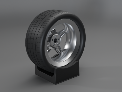 Realistic Car Wheel - Free Asset Model 3D