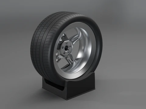 Realistic Car Wheel - Free Asset 3D Model