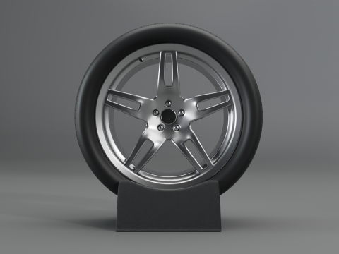Realistic Car Wheel - Free Asset Model 3D