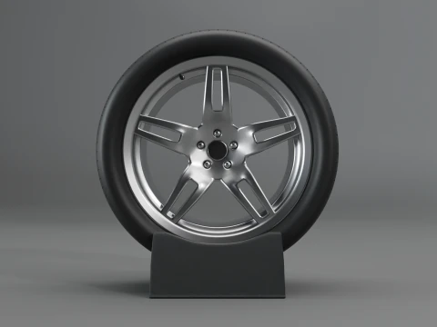 Realistic Car Wheel - Free Asset 3D Model