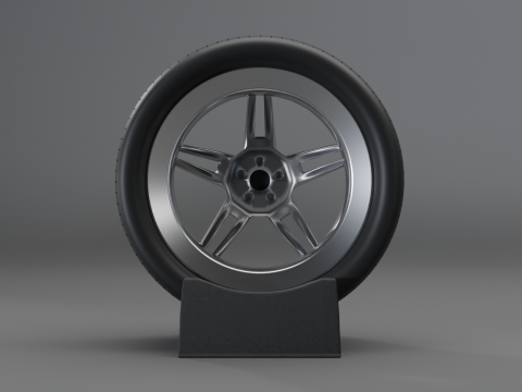 Realistic Car Wheel - Free Asset Model 3D