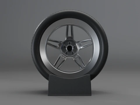 Realistic Car Wheel - Free Asset 3D Model