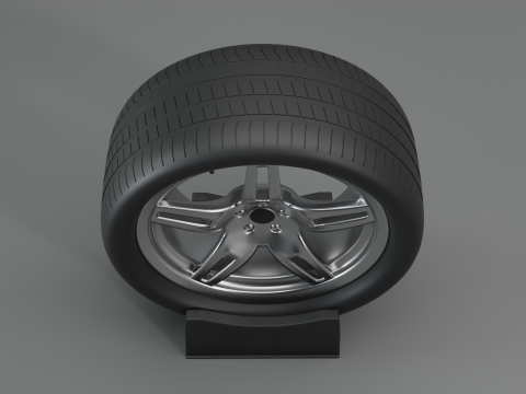 Realistic Car Wheel - Free Asset Model 3D