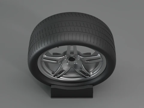 Realistic Car Wheel - Free Asset 3D Model