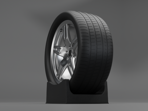 Realistic Car Wheel - Free Asset Model 3D
