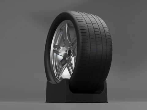 Realistic Car Wheel - Free Asset 3D Model