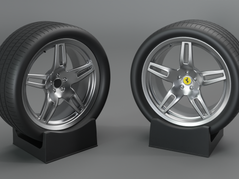 Realistic Car Wheel - Free Asset Model 3D