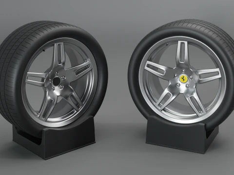 Realistic Car Wheel - Free Asset 3D Model