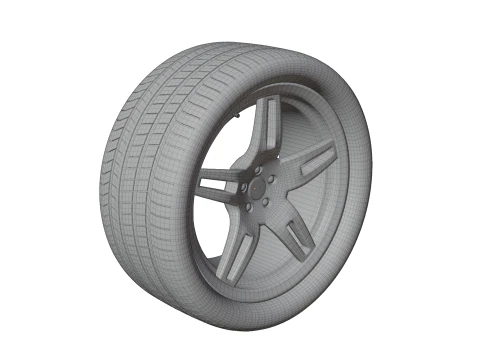 Realistic Car Wheel - Free Asset 3D Model