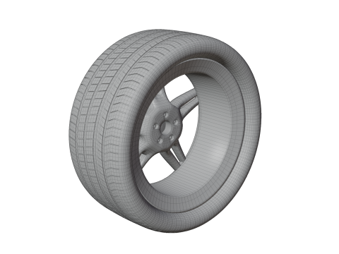 Realistic Car Wheel - Free Asset Model 3D