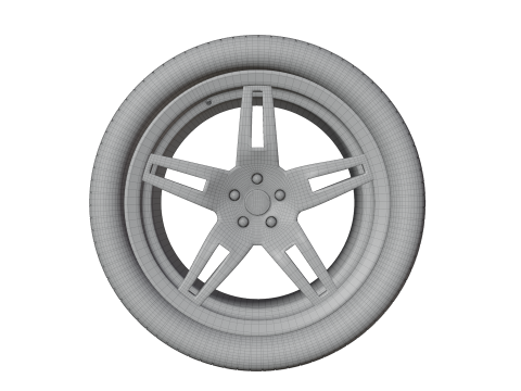 Realistic Car Wheel - Free Asset Model 3D