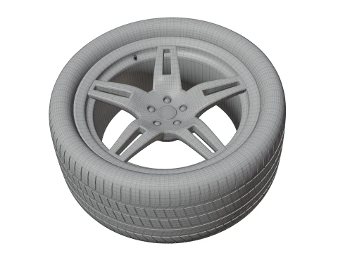 Realistic Car Wheel - Free Asset 3D Model