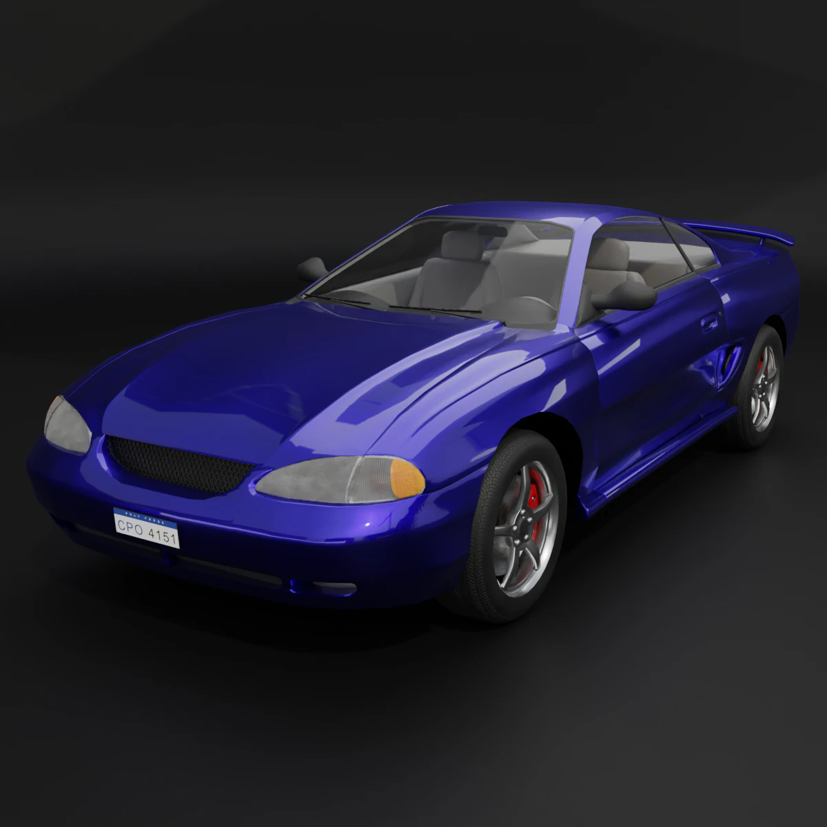 Sport Coupe Car 3D Model .c4d .max .obj .3ds .fbx .stl .blend 