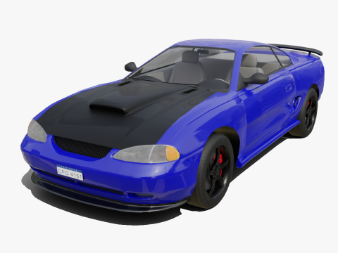 Two-Toned Sport Car 3D Model