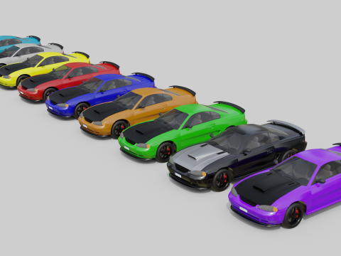 Two-Toned Sport Car 3D Model