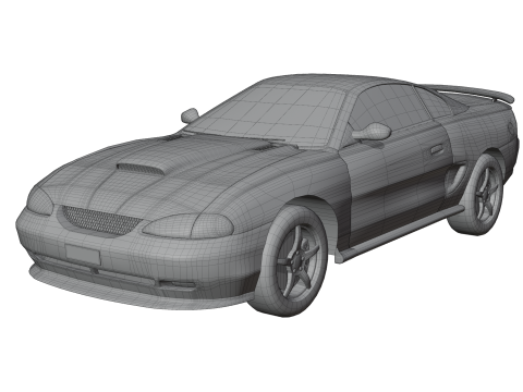 Two-Toned Sport Car 3D Model