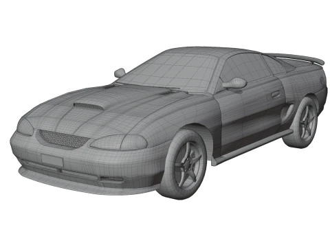 Two-Toned Sport Car 3D Model
