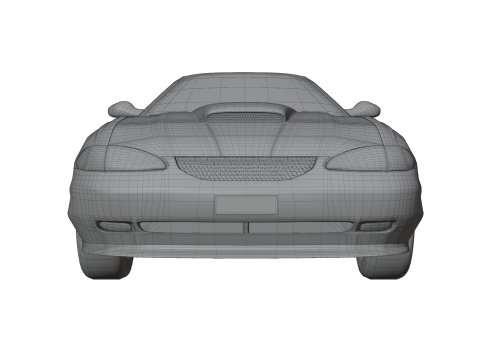 Two-Toned Sport Car 3D Model
