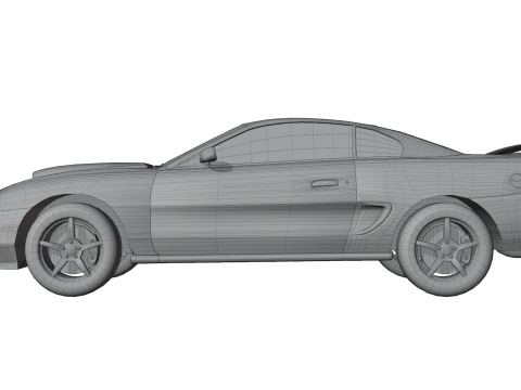 Two-Toned Sport Car 3D Model