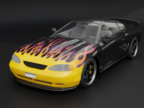 Sport Flame Car Modèle 3D