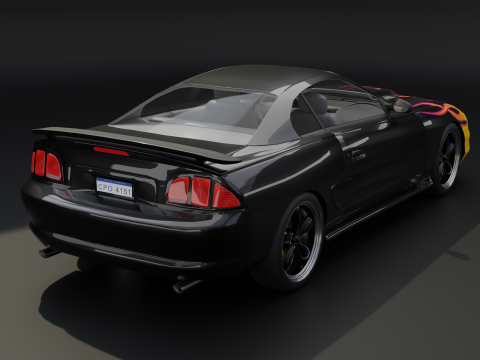 Sport Flame Car Modèle 3D