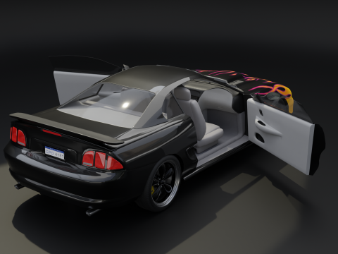 Sport Flame Car Modèle 3D