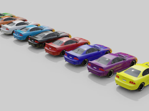 Sport Flame Car 3D Model