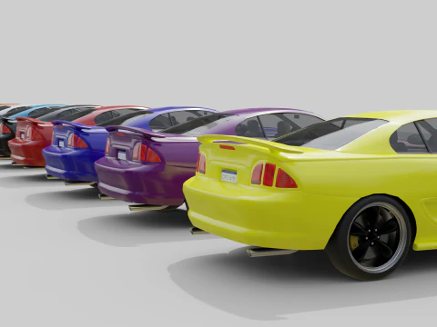 Sport Flame Car 3D Model