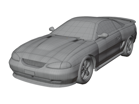 Sport Flame Car Modèle 3D