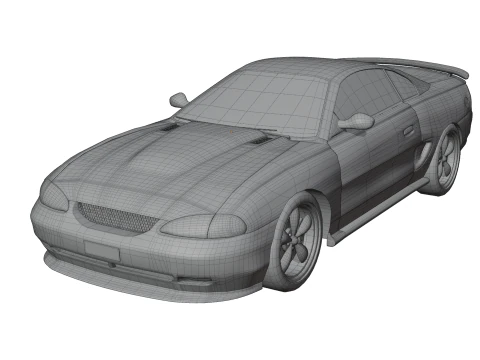 Sport Flame Car 3D Model