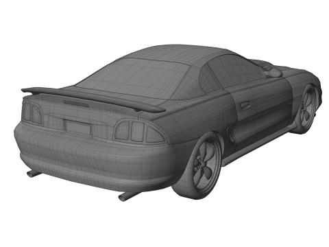 Sport Flame Car Modèle 3D