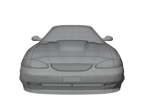 Sport Flame Car 3D Model