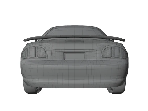 Sport Flame Car 3D Model
