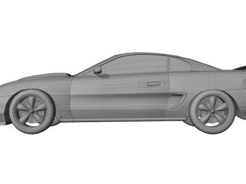 Sport Flame Car 3D Model
