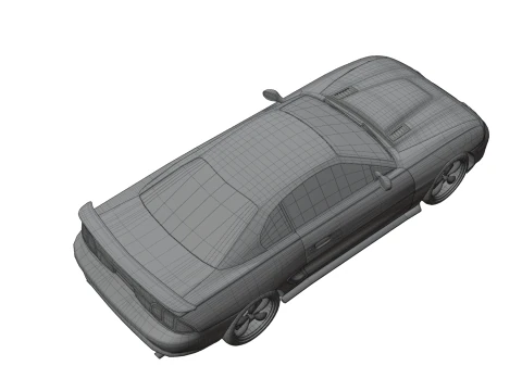 Sport Flame Car 3D Model