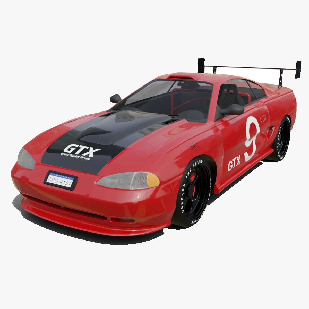 Racing Car 3D Model .c4d .max .obj .3ds .fbx .stl .blend