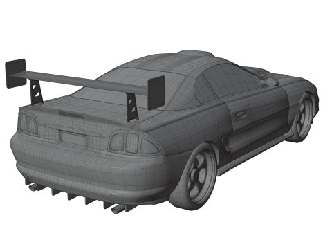 Racing Car 3D Model