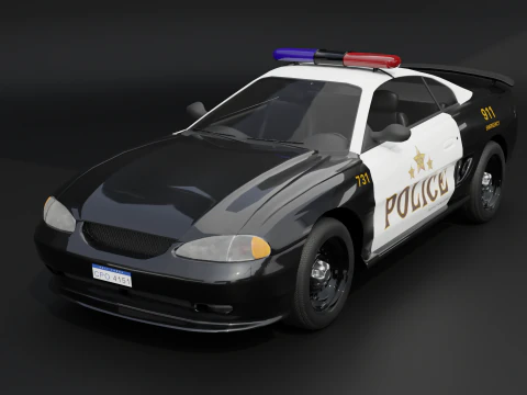 Fast Police Car 3D Model