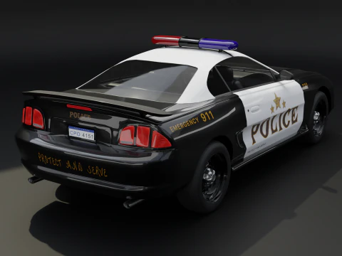 Fast Police Car 3D Model