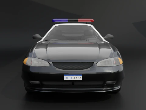 Fast Police Car 3D Model