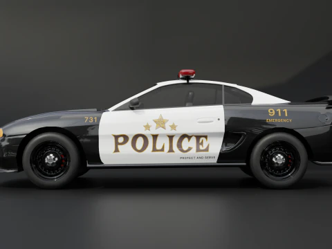 Fast Police Car 3D Model