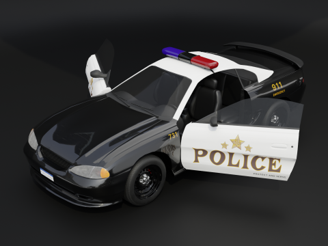 Fast Police Car Model 3D