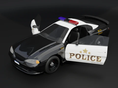 Fast Police Car 3D Model