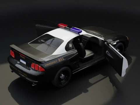 Fast Police Car 3D Model