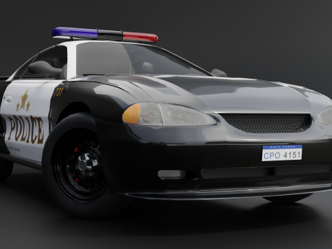 Fast Police Car Model 3D