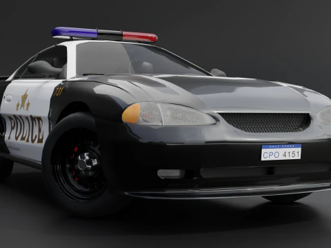 Fast Police Car 3D Model